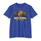 Bulking Don't Judge Me T-Shirt — Funny Pizza & Dumbbell Gym Tee