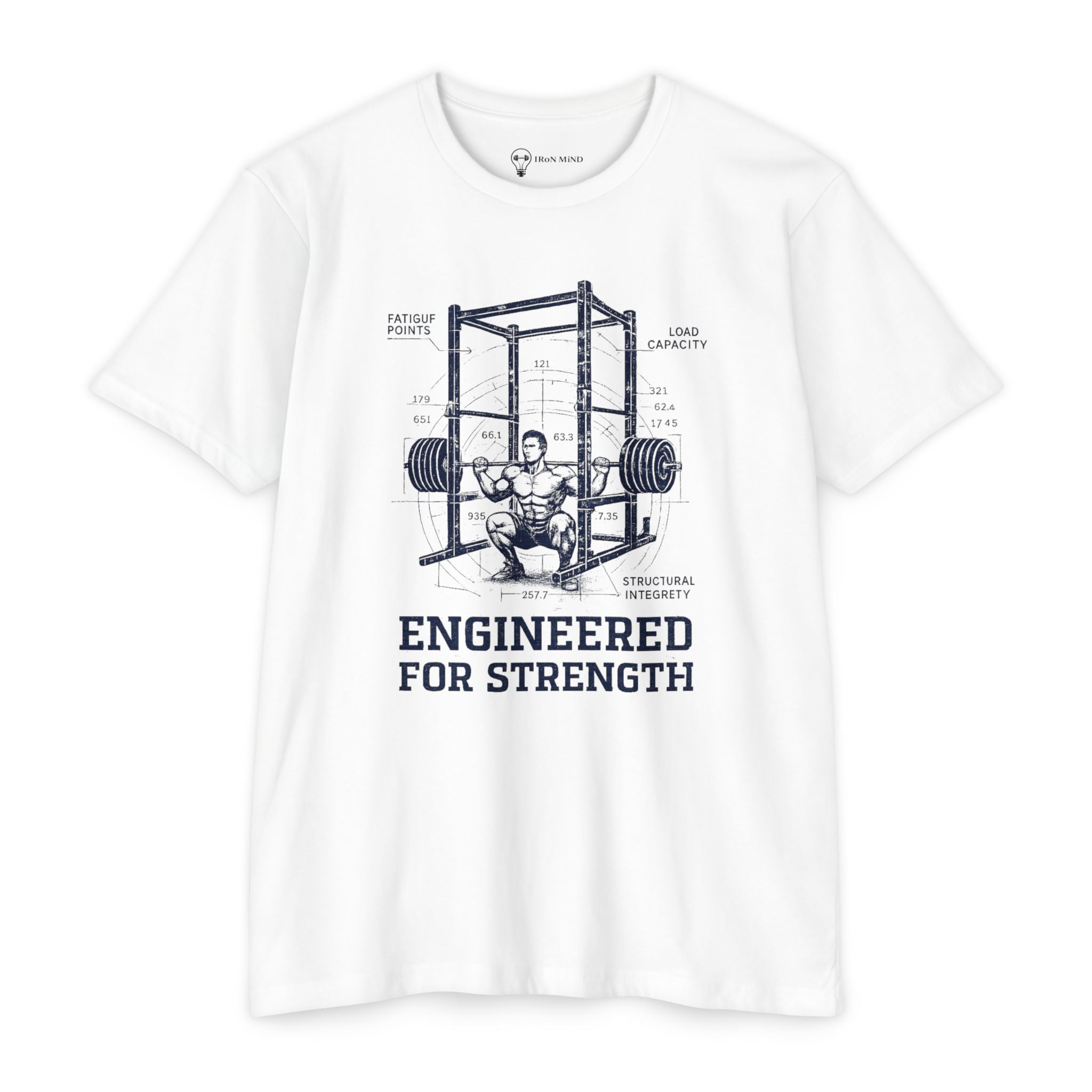 Engineered for Strength T-Shirt — Iron Mind Gym Weightlifting Tee