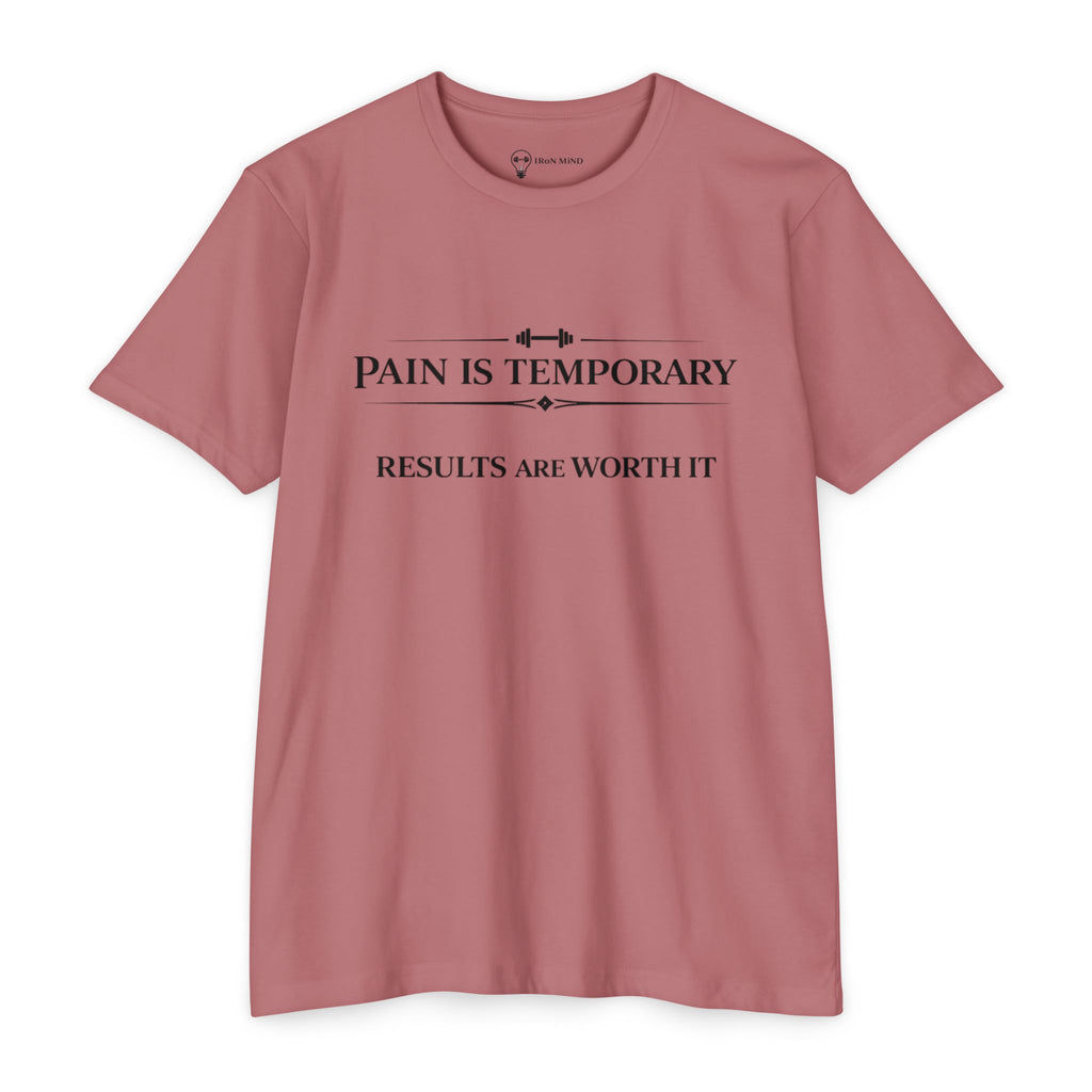 Pain Is Temporary "Iron Mind" Motivational T-Shirt — Fitness Gym Workout Tee