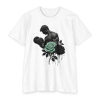 Elegant Fitness — Bicep Dumbbell Floral Graphic Tee
