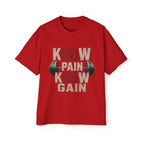 Oversized Tee _ Know Pain Know Gain Weightlifting T‑Shirt — Men’s Workout Tee