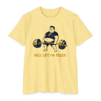Will Lift for Pizza T-Shirt — Funny Weightlifting Gym Tee