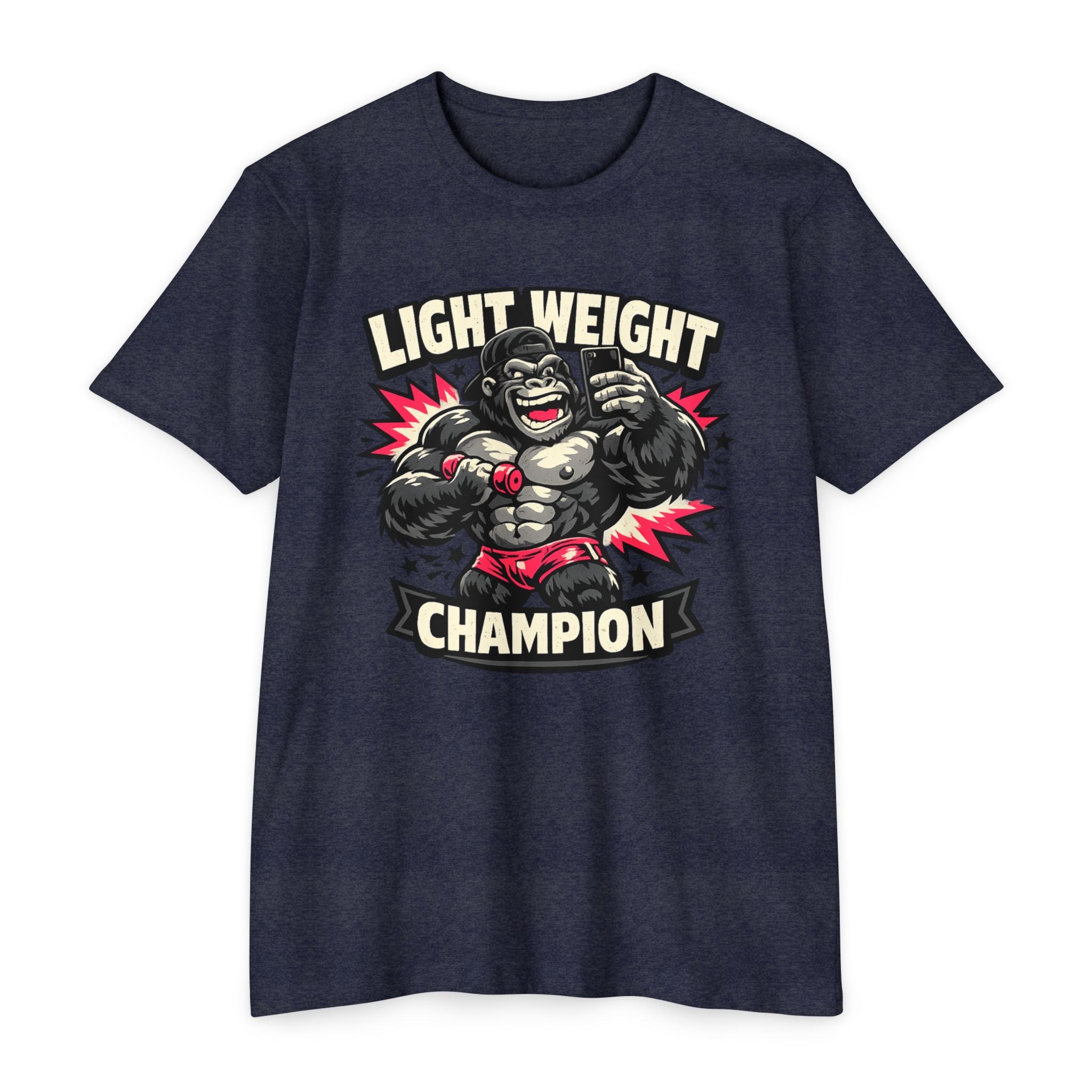 Lightweight Champion T-Shirt — Funny Boxing Gorilla Graphic Tee