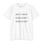 Iron Mind - Hard Body - Pure Heart _ T-Shirt — "Iron Mind • Hard Body • Pure Heart" Motivational Gym Tee