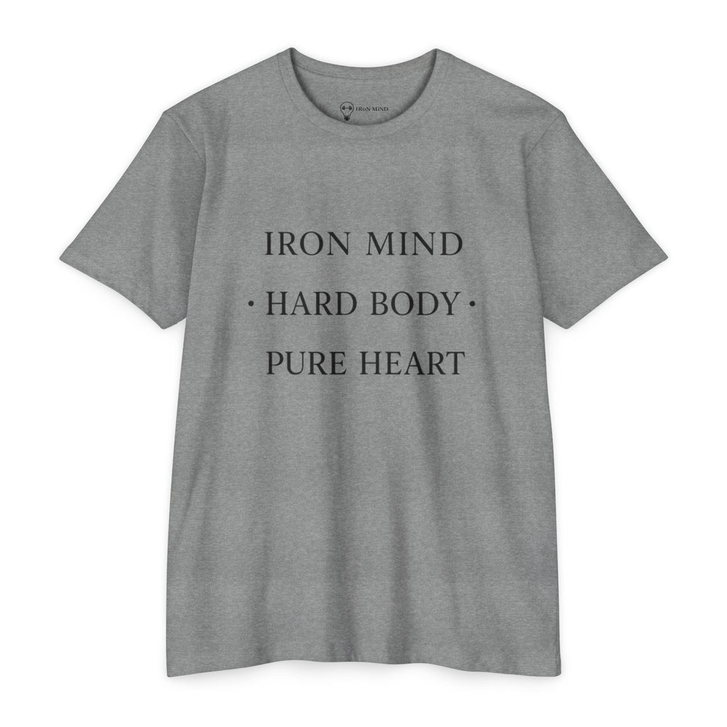 Iron Mind - Hard Body - Pure Heart _ T-Shirt — "Iron Mind • Hard Body • Pure Heart" Motivational Gym Tee