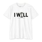 I WILL Dumbbell Fitness T-Shirt — Iron Mind Motivational Gym Tee