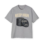 Oversized _ Keep High Weight Plates Gym Tee — Men's Fitness Workout Shirt