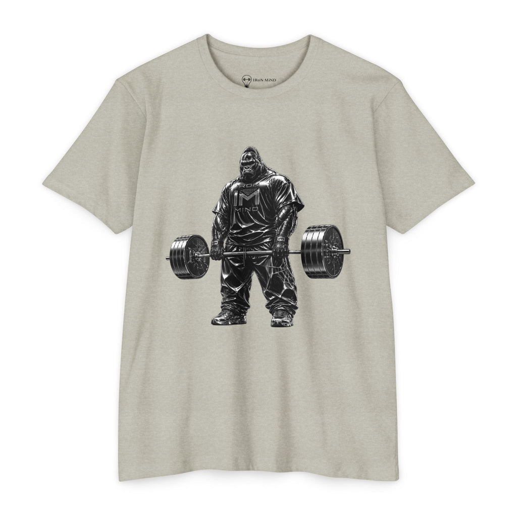 Deadlifting Gorilla T-Shirt — "Iron Mind" Gym Tee for Lifters