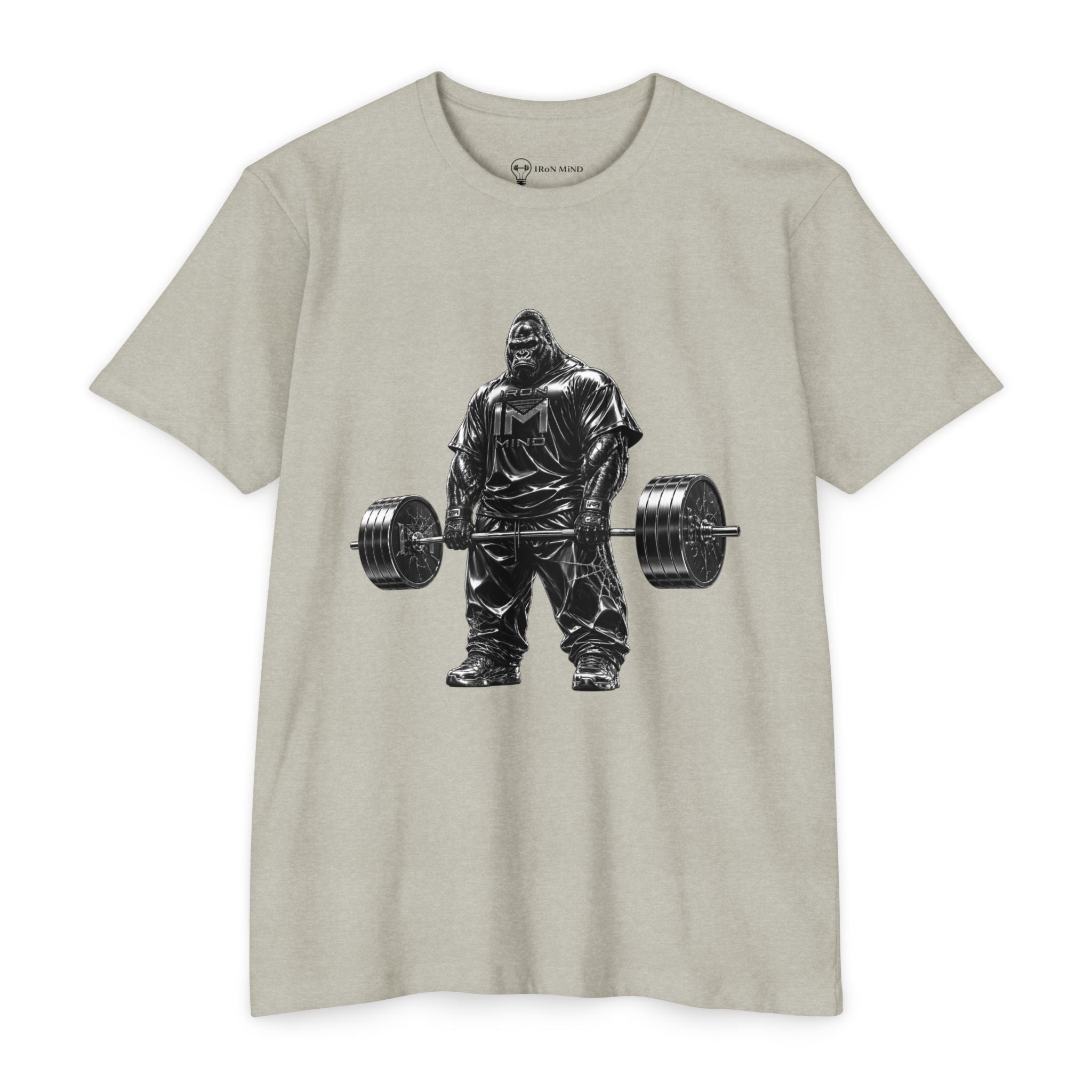 Deadlifting Gorilla T-Shirt — "Iron Mind" Gym Tee for Lifters