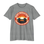 Heavy Metals Club T-Shirt — "Daily Gravity Testing" Weightlifting Tee