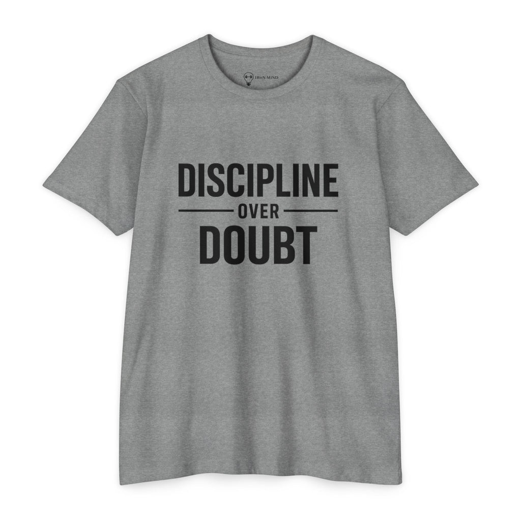 Discipline Over Doubt T-Shirt — Motivational Fitness Tee (IronMind)