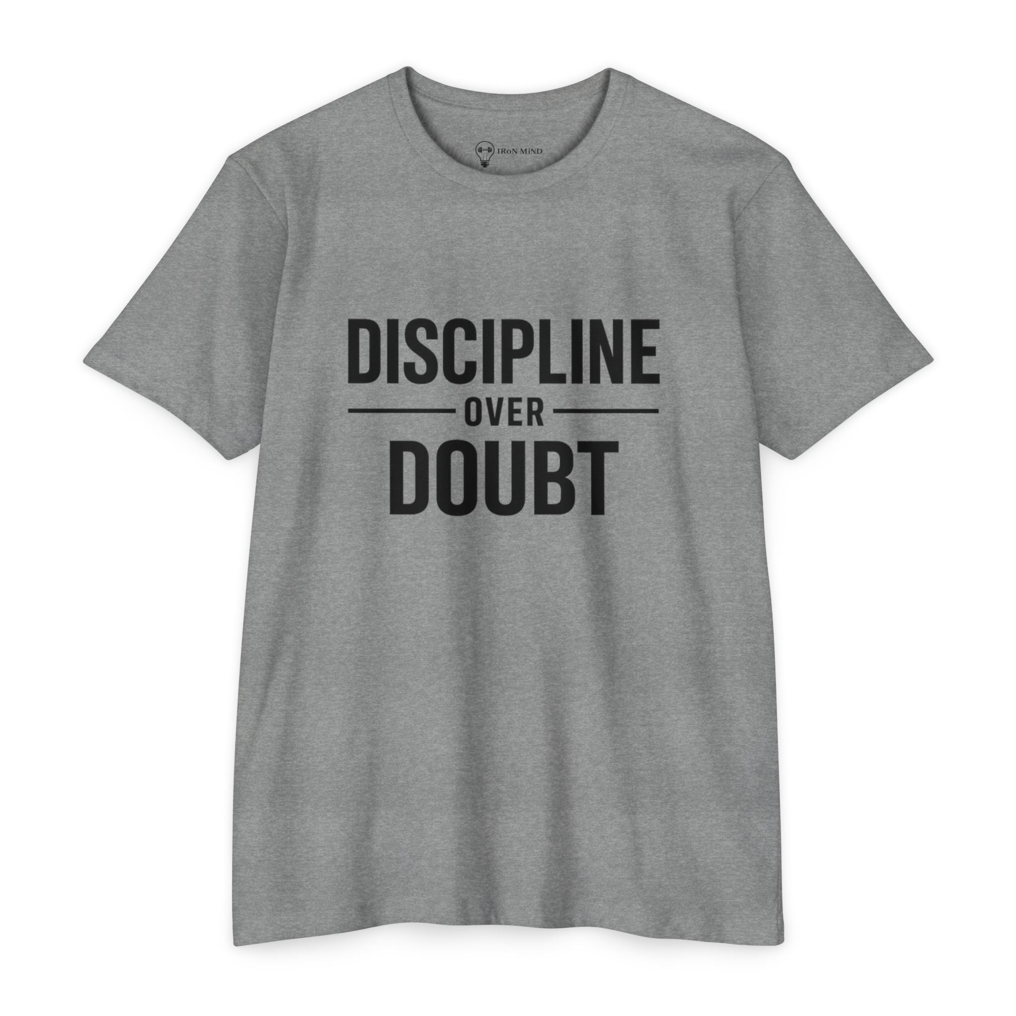Discipline Over Doubt T-Shirt — Motivational Fitness Tee (IronMind)