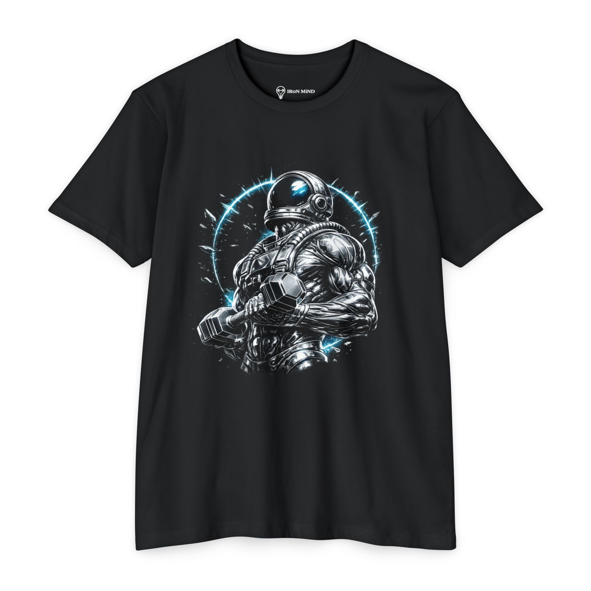 Astronaut Graphic T-Shirt — 'Iron Mind' Back Logo Space Tee
