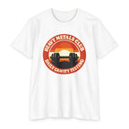 Heavy Metals Club T-Shirt — "Daily Gravity Testing" Weightlifting Tee