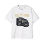 Oversized _ Keep High Weight Plates Gym Tee — Men's Fitness Workout Shirt