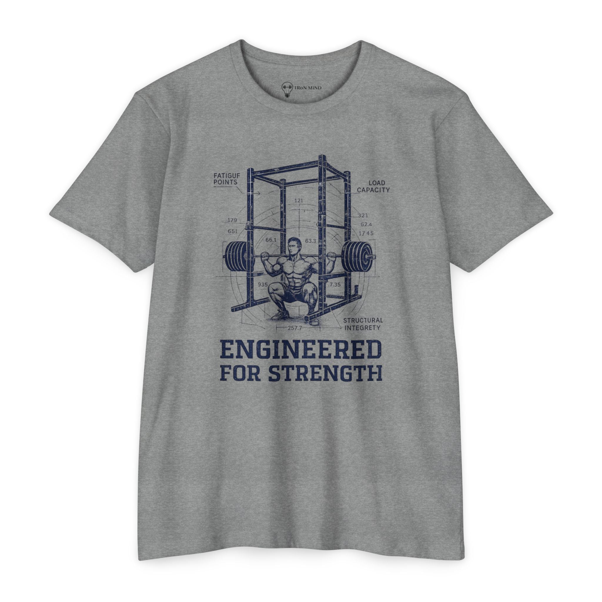 Engineered for Strength T-Shirt — Iron Mind Gym Weightlifting Tee