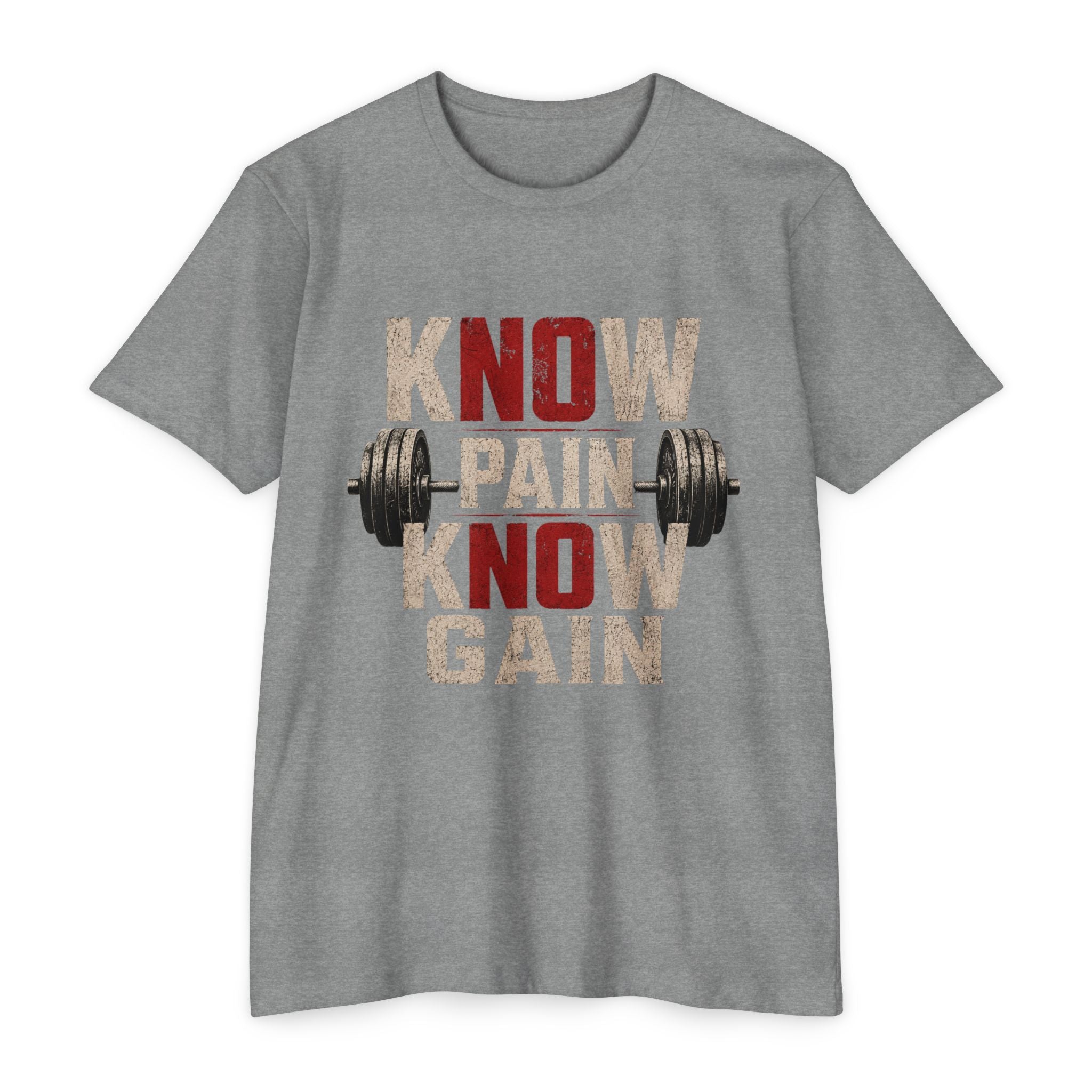 Know Pain Know Gain Weightlifting T-Shirt — Motivational Gym Tee