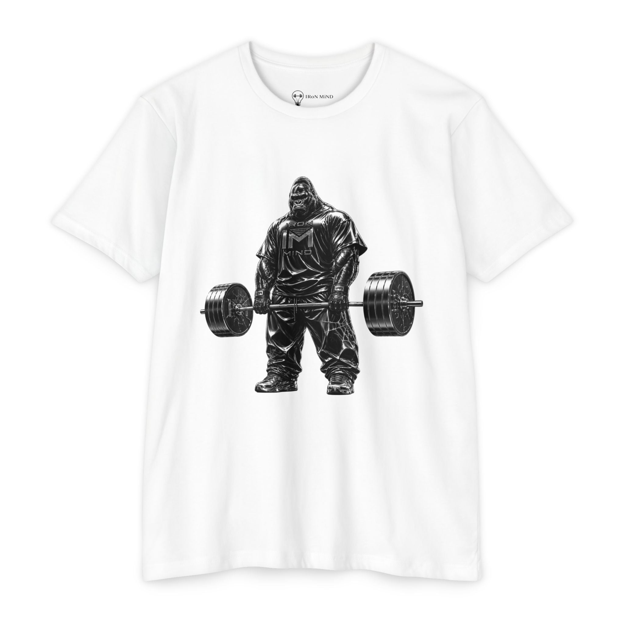 Deadlifting Gorilla T-Shirt — "Iron Mind" Gym Tee for Lifters