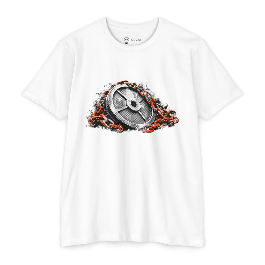 Weight Plate & Chains T-Shirt — Iron Mind Fitness Tee