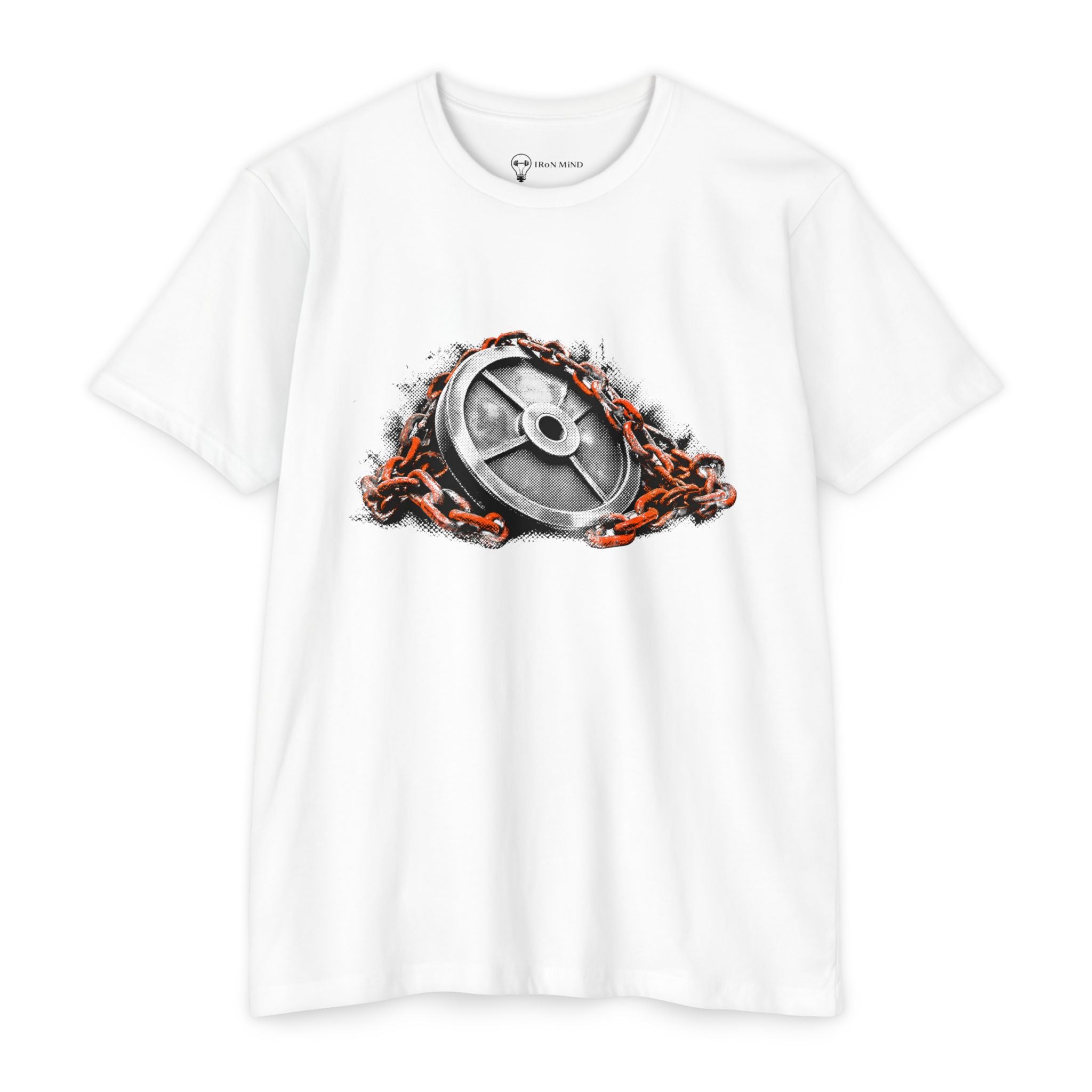 Weight Plate & Chains T-Shirt — Iron Mind Fitness Tee