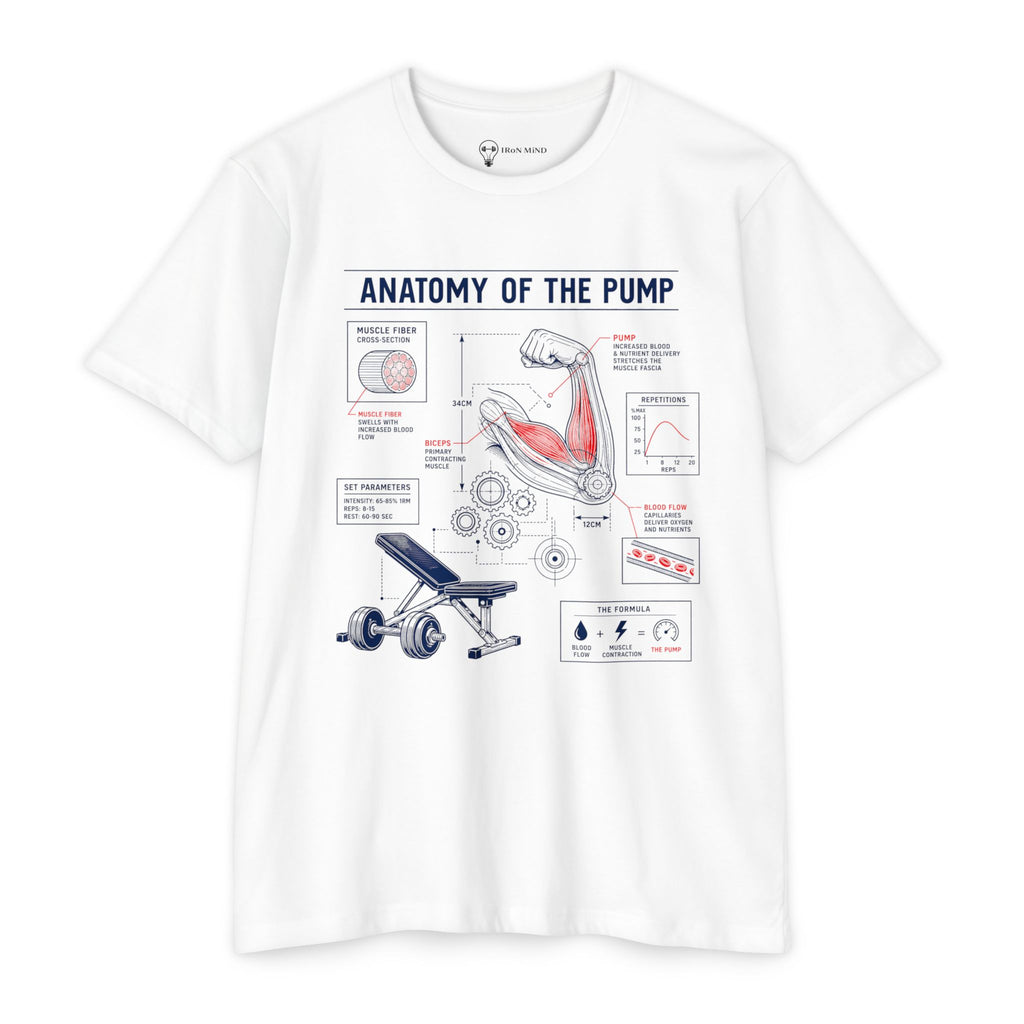 Anatomy of the Pump T-Shirt – Gym Workout Muscle Diagram Tee