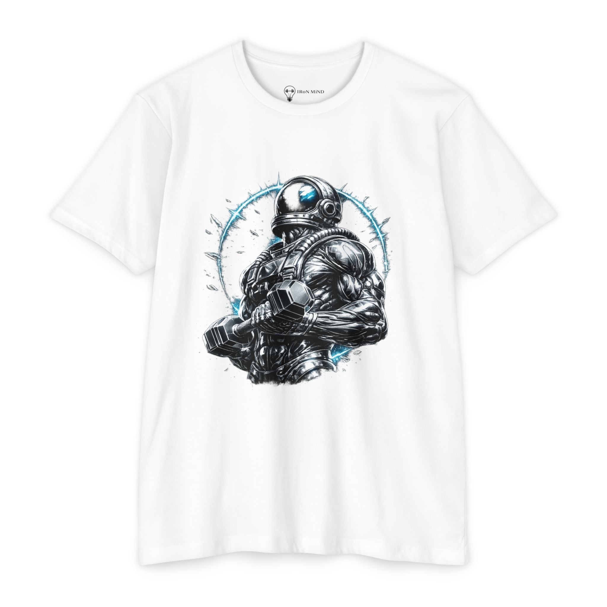 Astronaut Graphic T-Shirt — 'Iron Mind' Back Logo Space Tee