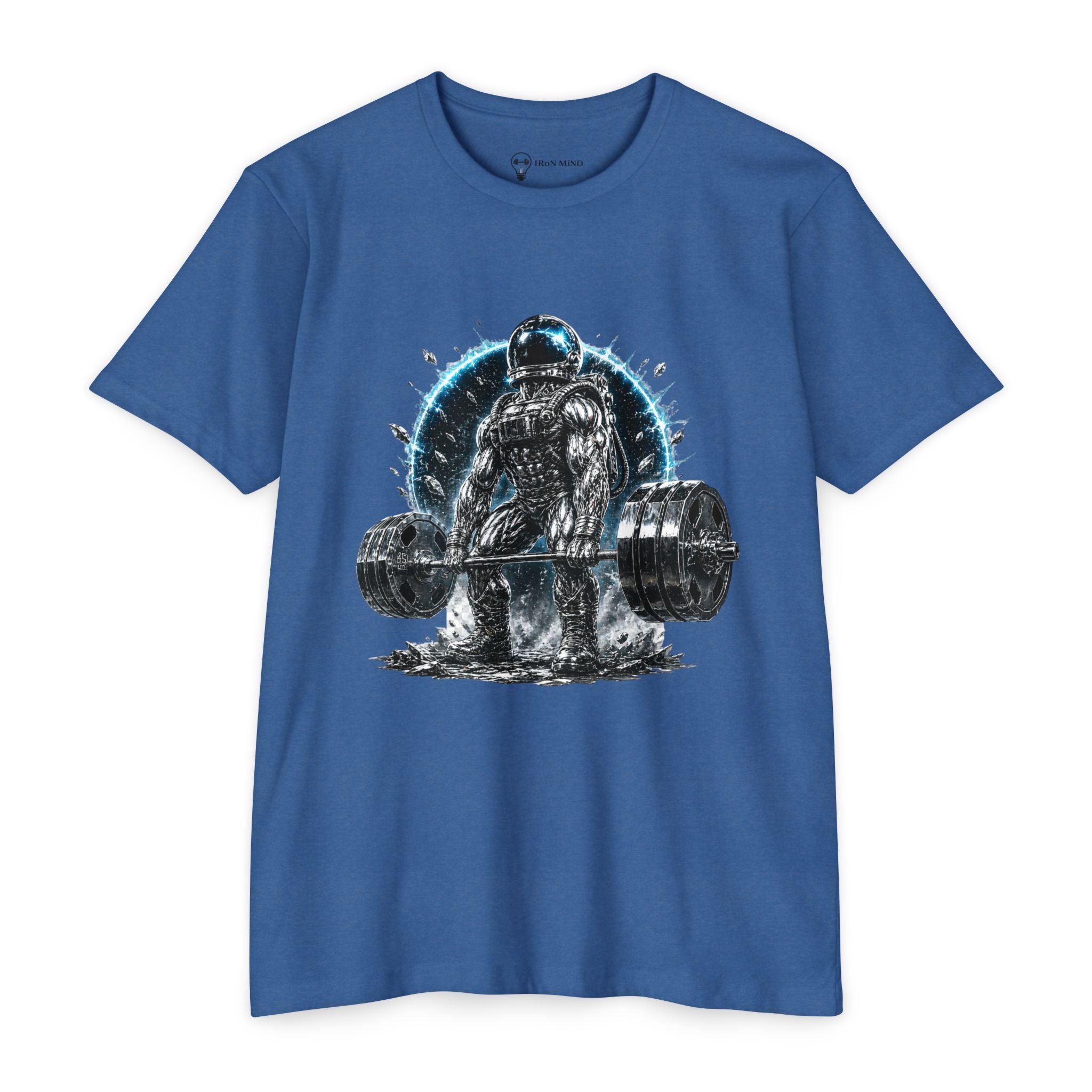 Weightlifting Astronaut T-Shirt — 'Iron Mind' Gym Tee