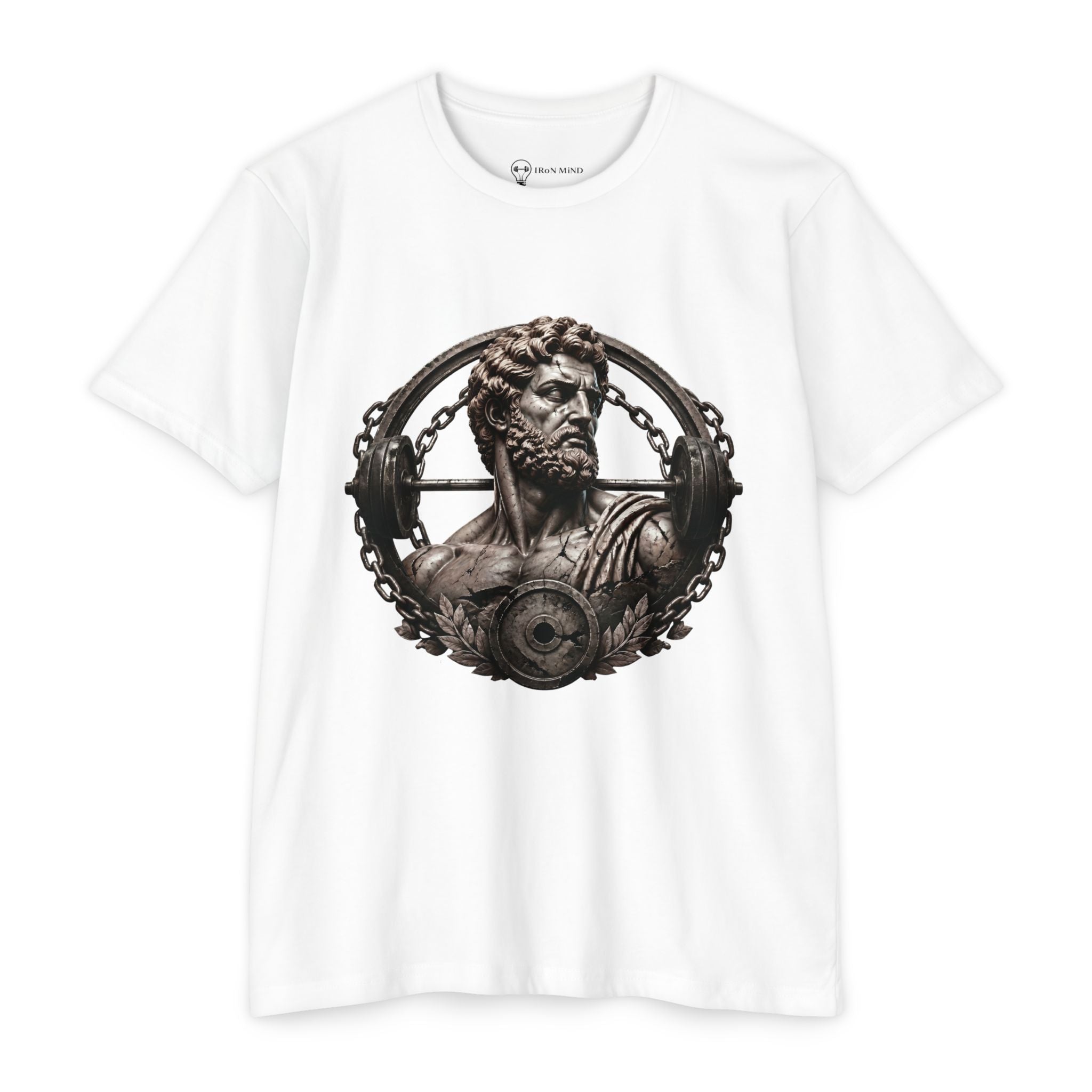 Stoic Warrior T-Shirt — 'Iron Mind' Bust Graphic
