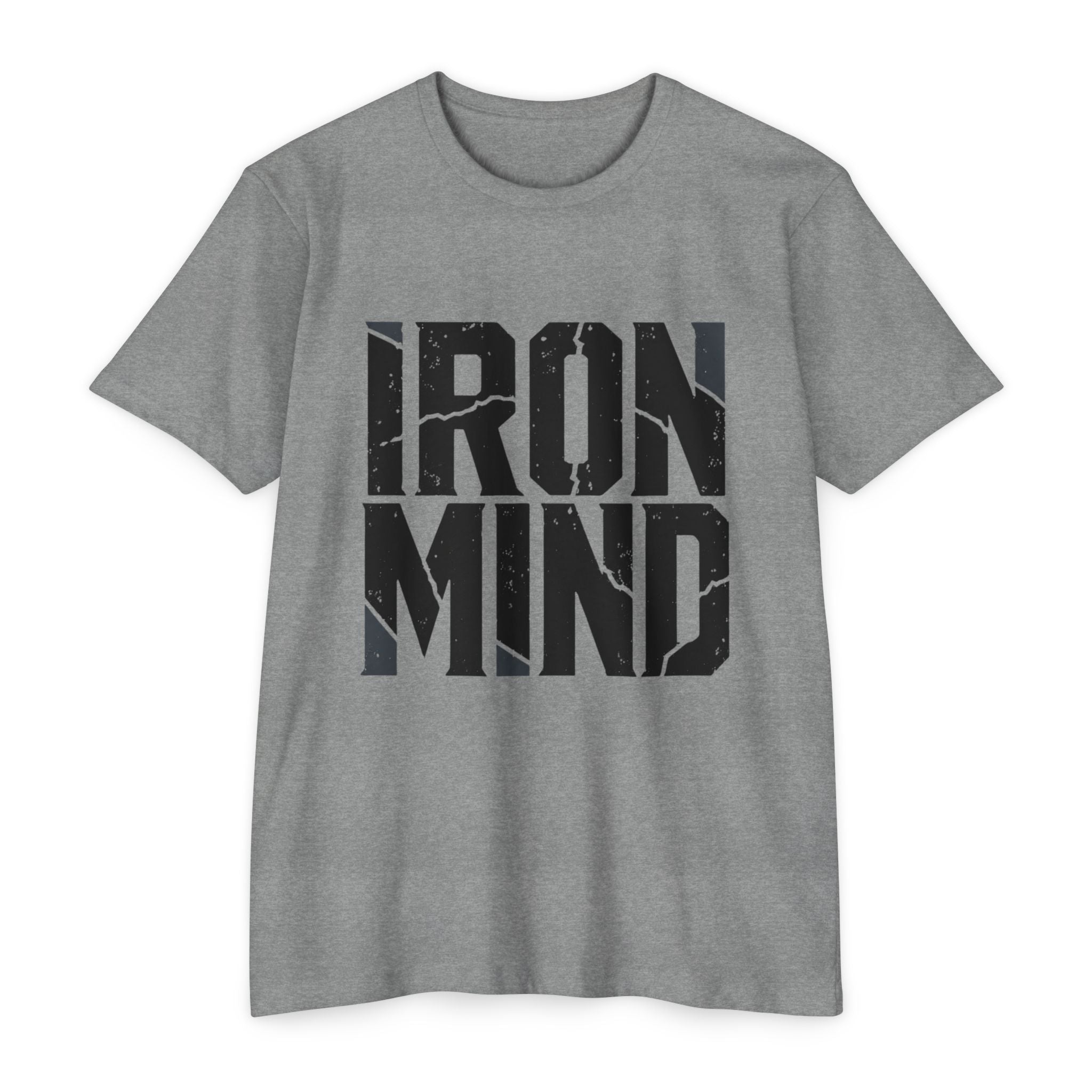 Iron Mind T-Shirt — Distressed Bold Fitness Tee for Gym & Motivational Wear