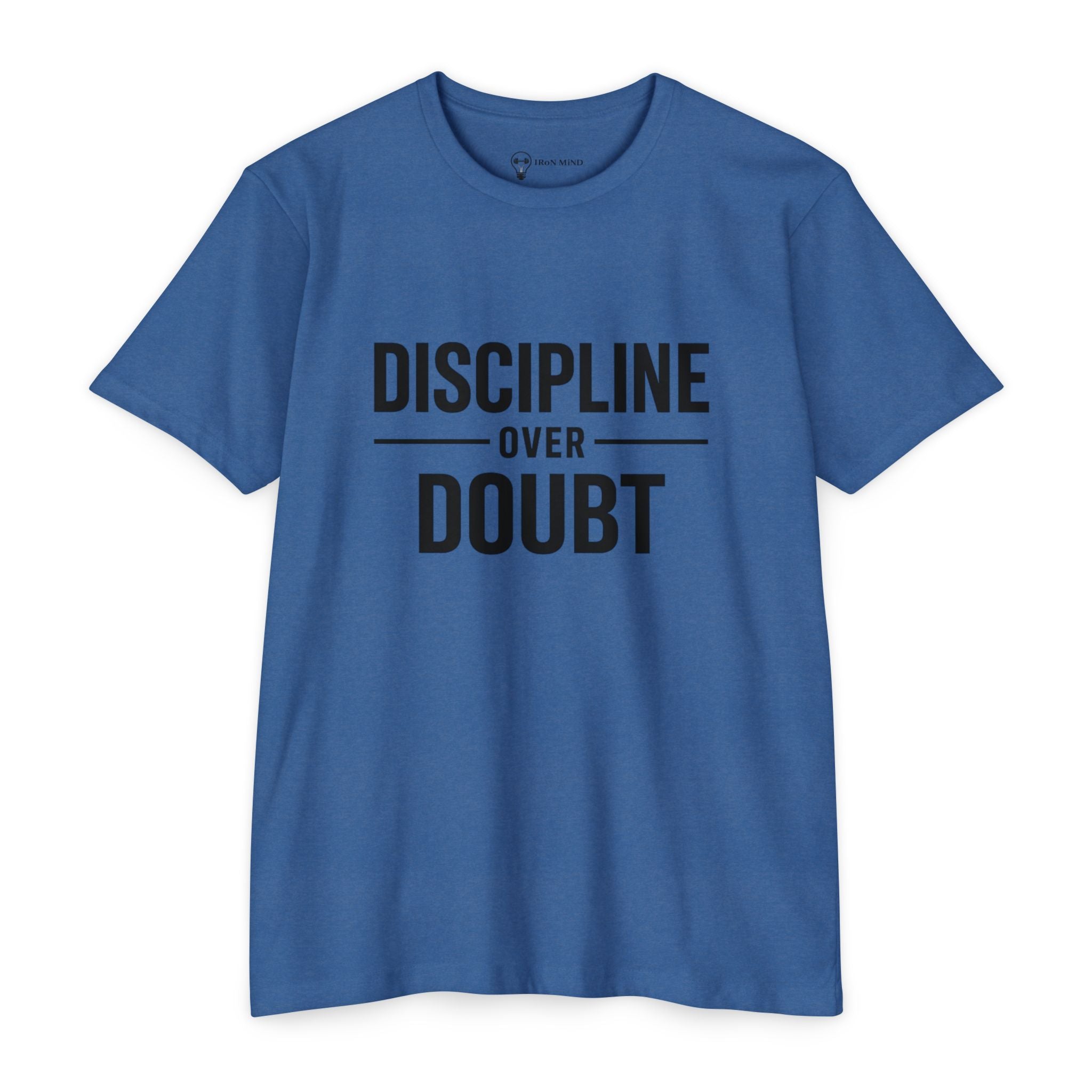 Discipline Over Doubt T-Shirt — Motivational Fitness Tee (IronMind)