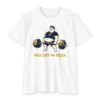 Will Lift for Pizza T-Shirt — Funny Weightlifting Gym Tee