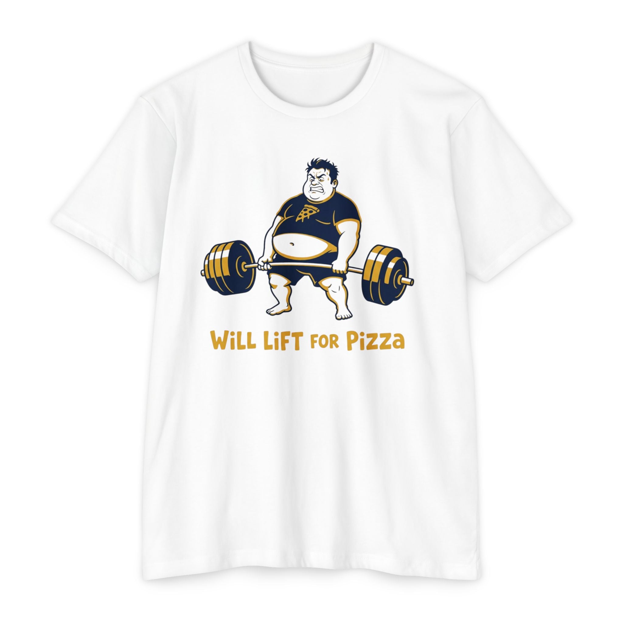 Will Lift for Pizza T-Shirt — Funny Weightlifting Gym Tee