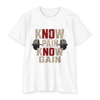 Know Pain Know Gain Weightlifting T-Shirt — Motivational Gym Tee