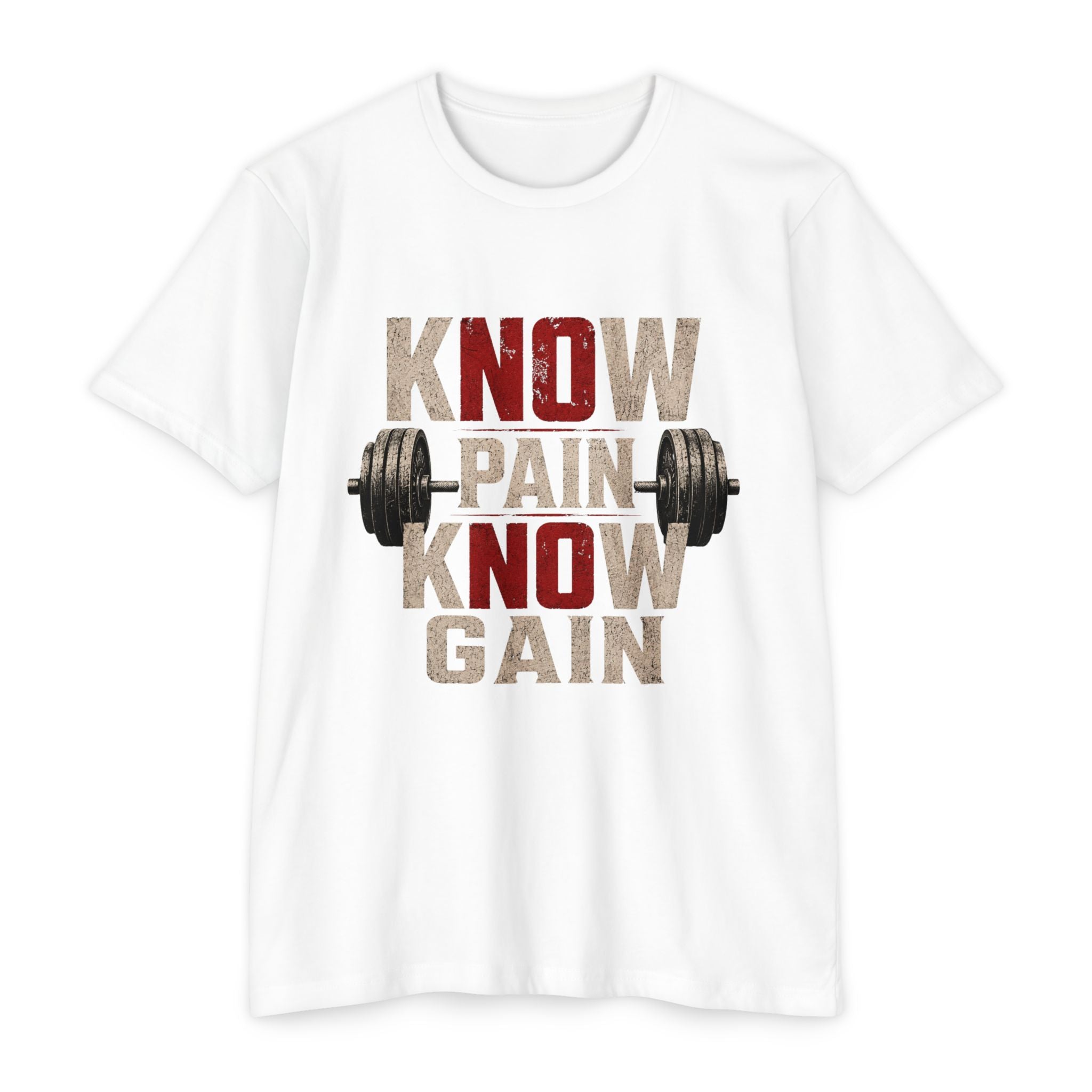 Know Pain Know Gain Weightlifting T-Shirt — Motivational Gym Tee