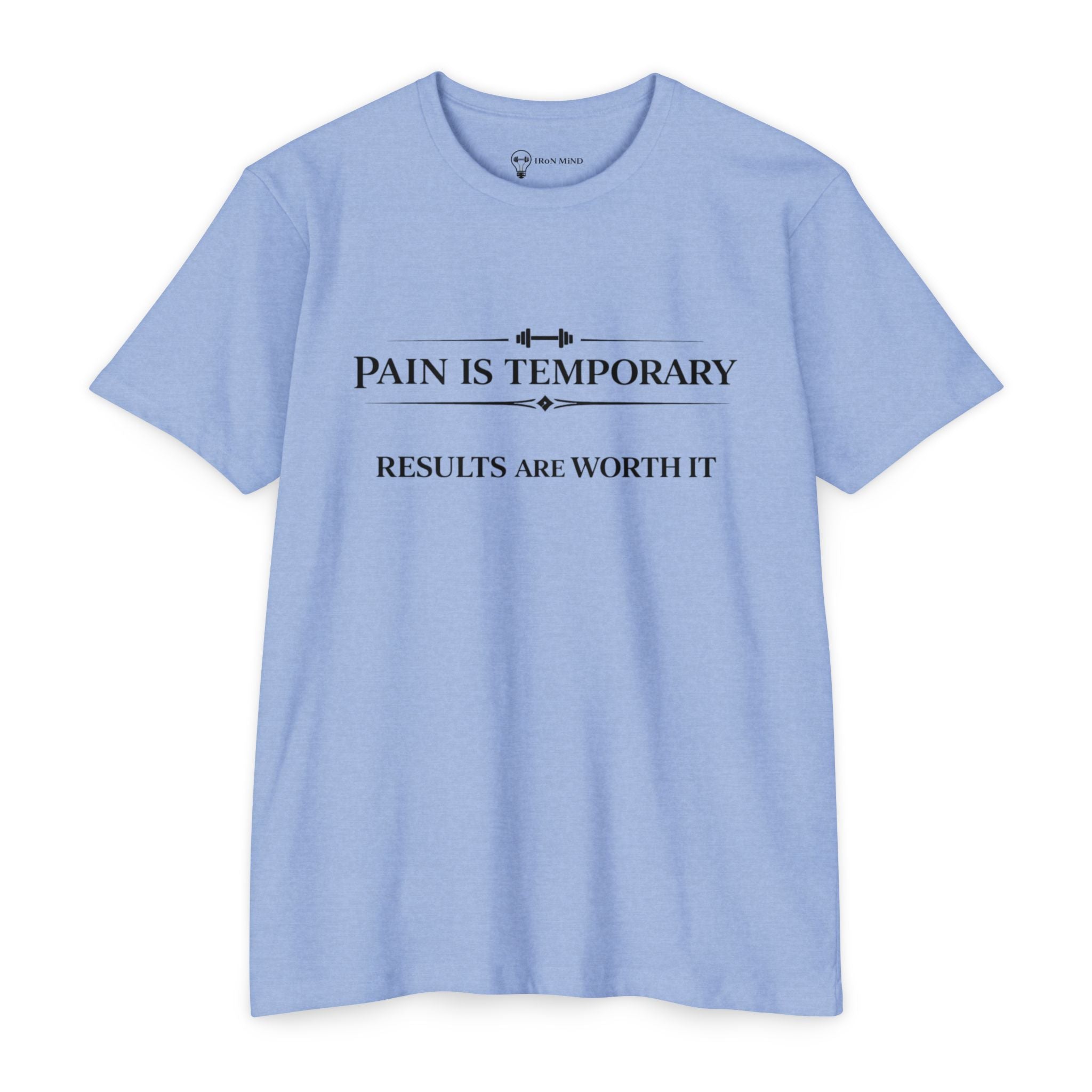 Pain Is Temporary "Iron Mind" Motivational T-Shirt — Fitness Gym Workout Tee