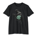 Elegant Fitness — Bicep Dumbbell Floral Graphic Tee