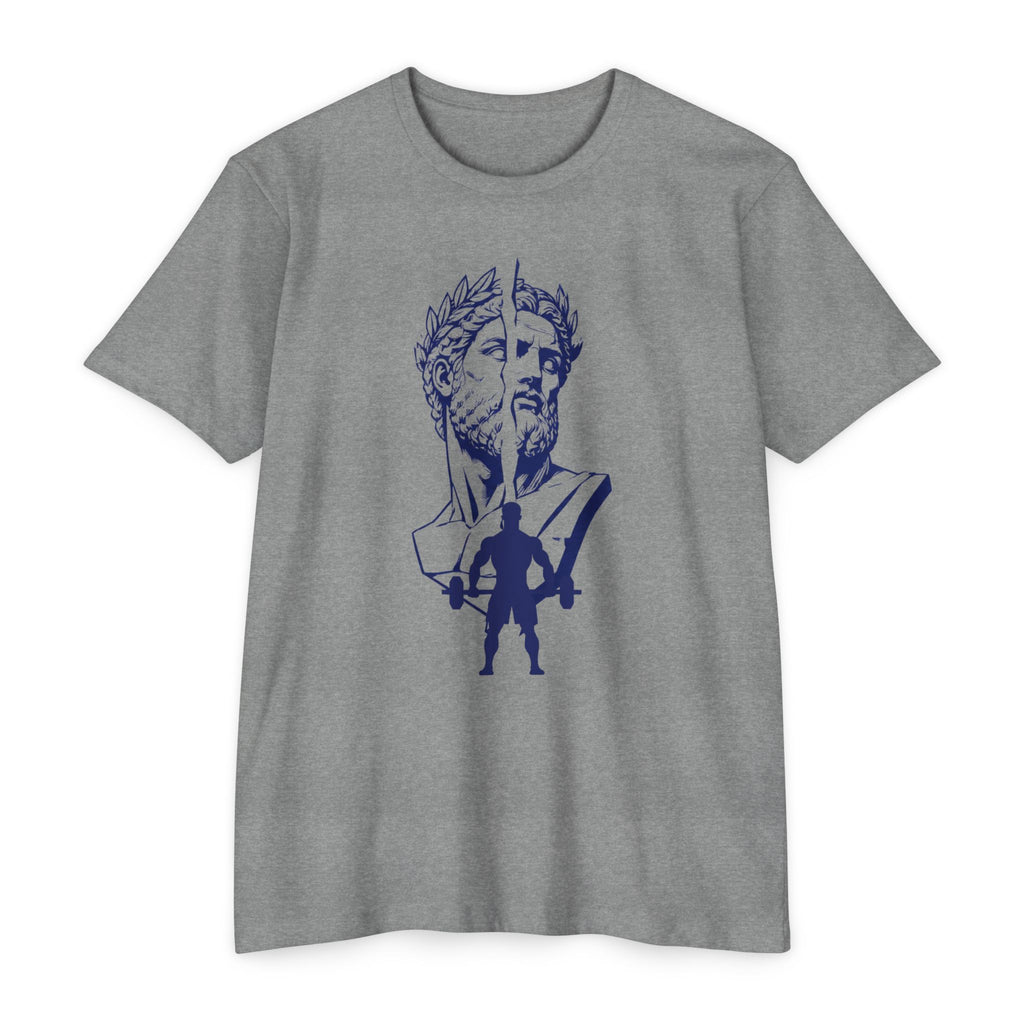 Greek Statue & Warrior T-Shirt — Classical Myth Inspired Tee