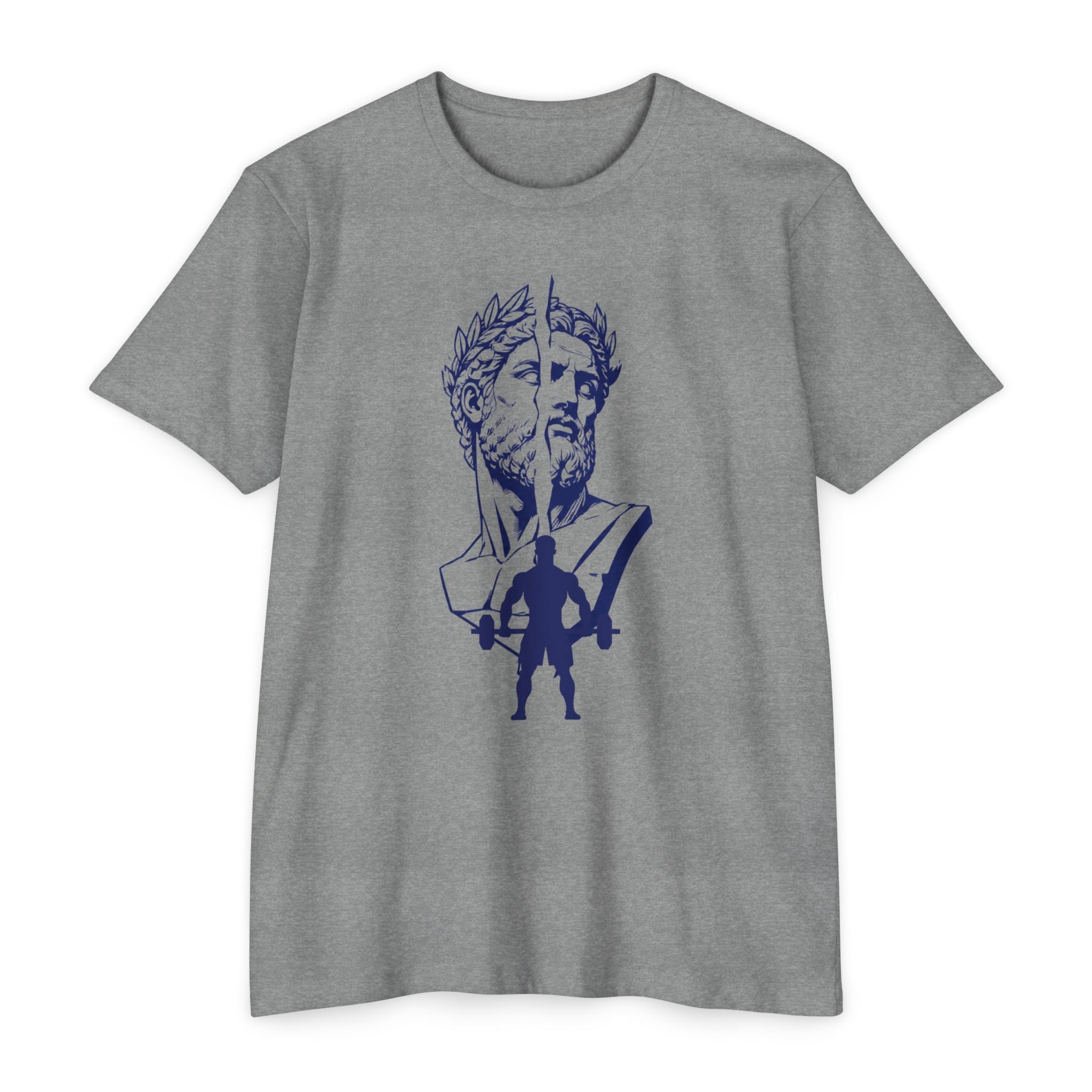 Greek Statue & Warrior T-Shirt — Classical Myth Inspired Tee