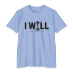 I WILL Dumbbell Fitness T-Shirt — Iron Mind Motivational Gym Tee