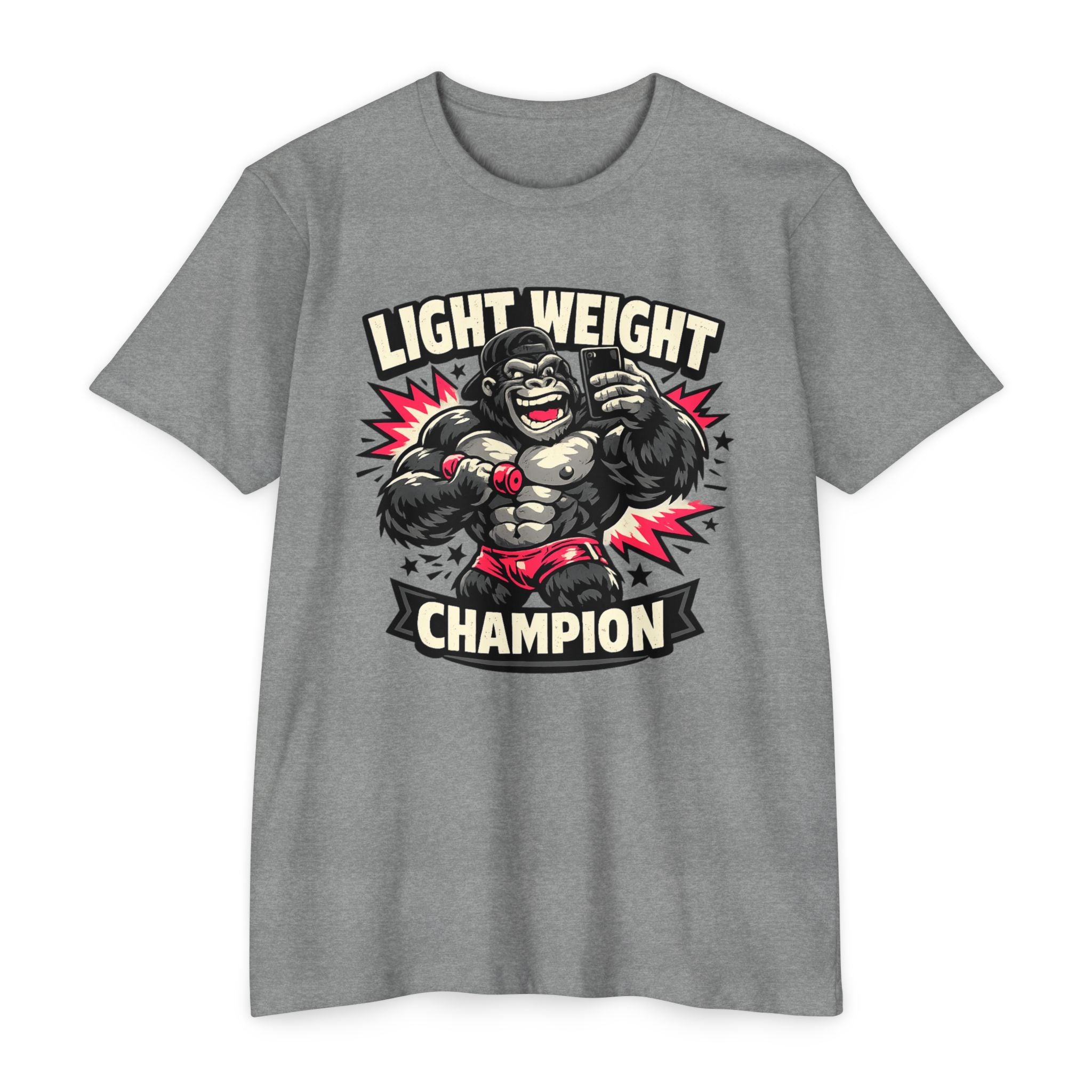 Lightweight Champion T-Shirt — Funny Boxing Gorilla Graphic Tee